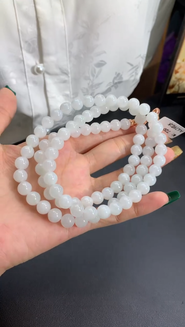 未镶嵌手串翡翠卡7.9mm