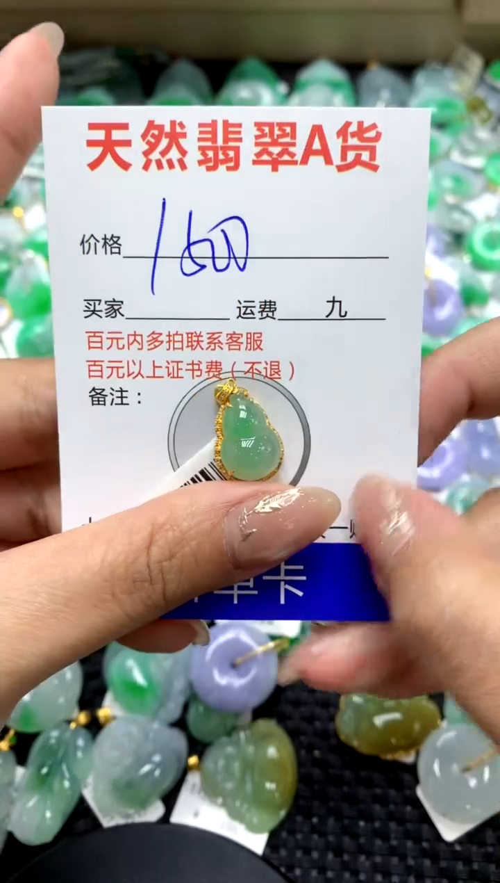 【闪购商品】翡翠颈饰18K金镶嵌111111111