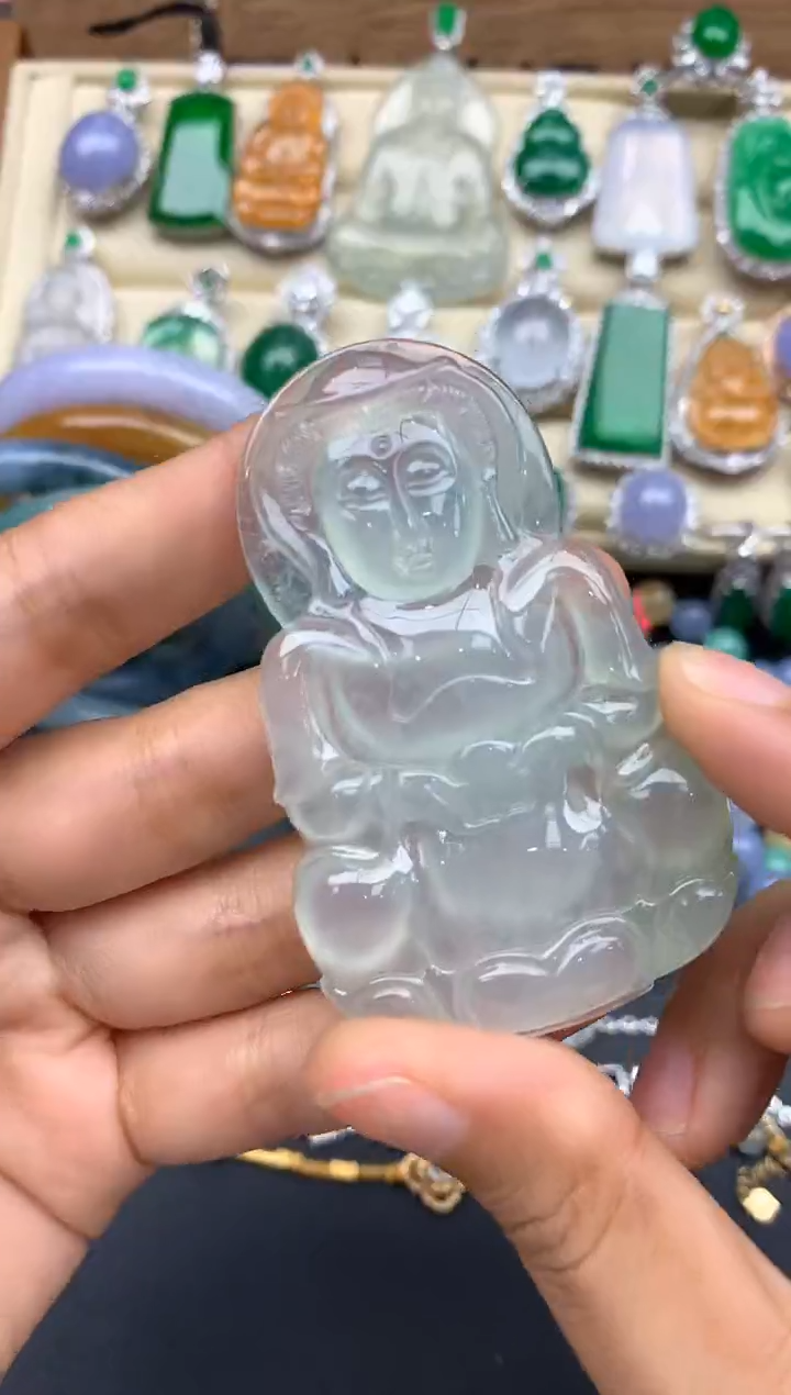 翡翠未镶嵌颈饰239-春日珠宝