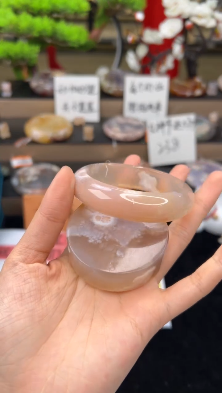 【闪购商品】石英质玉手镯未镶嵌54圈口（赠送镯心)23053