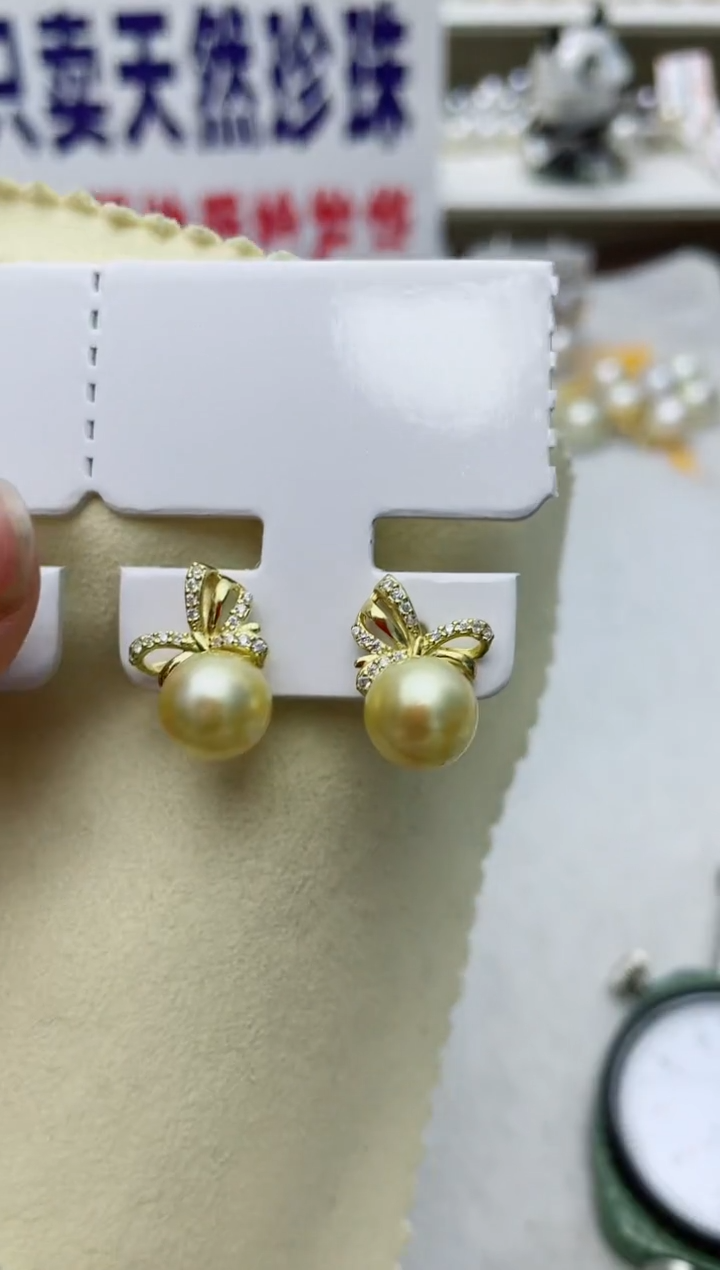 【闪购商品】海水珍珠耳饰银S925镶嵌A39