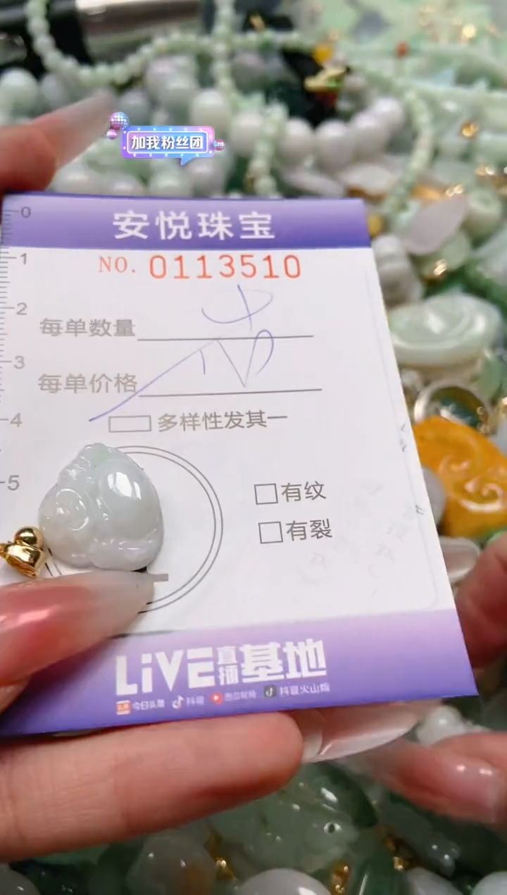 【闪购商品】翡翠颈饰未镶嵌闪购0113510多样性发其一