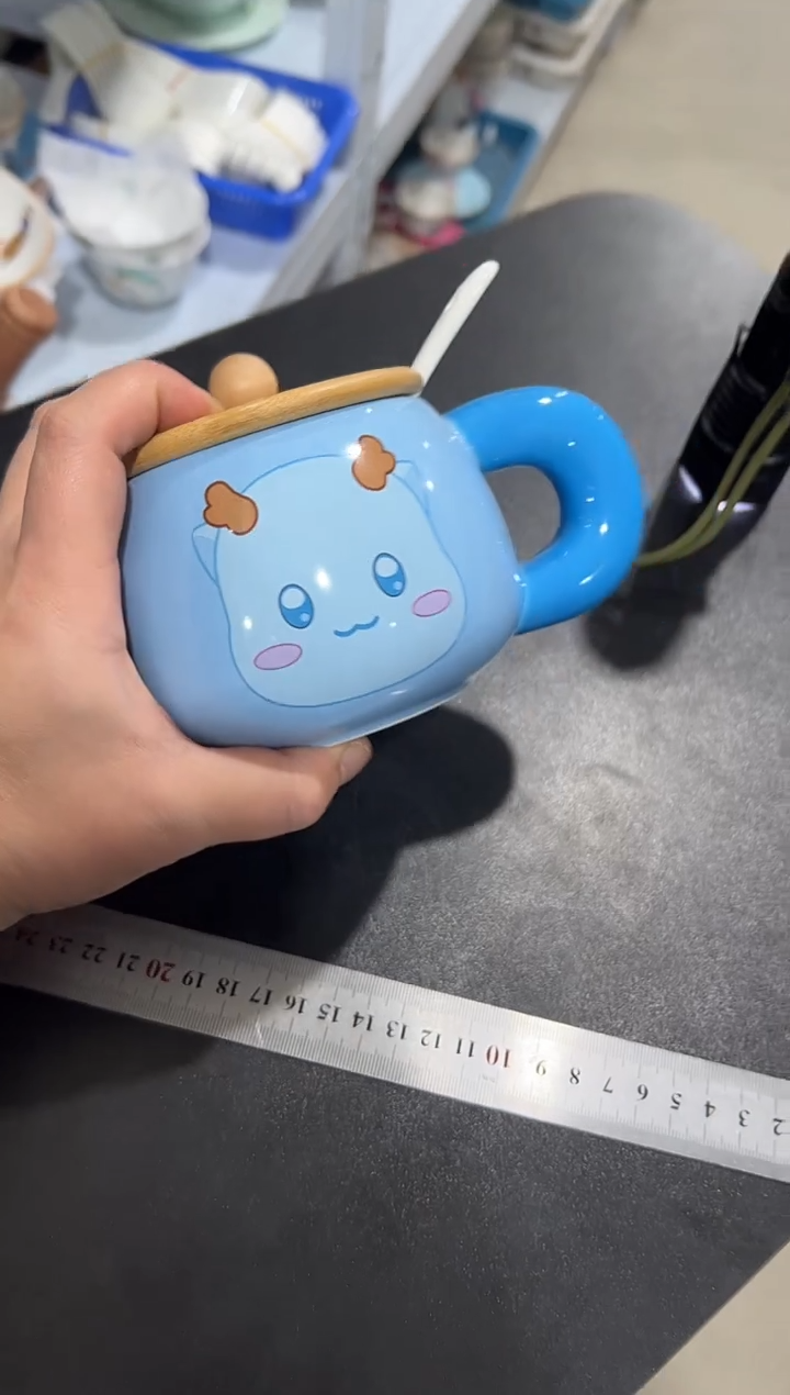 杯子骨瓷（简装）木盖 早餐杯一个