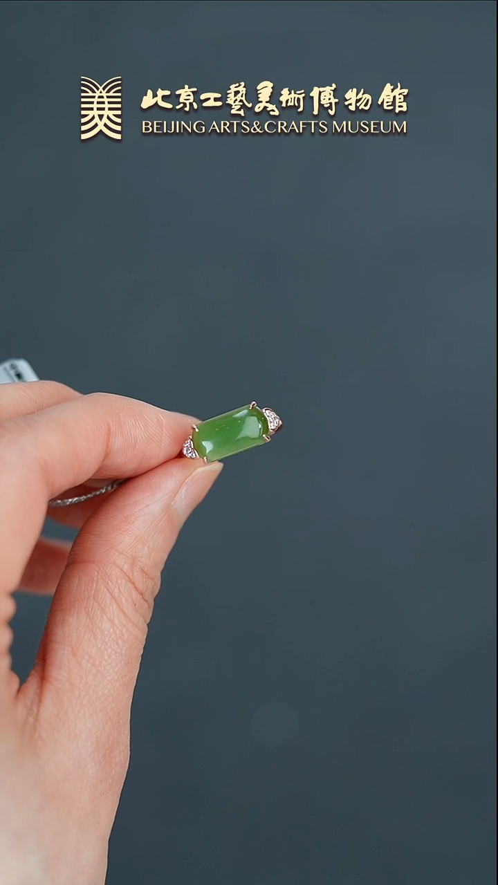 【闪购商品】和田玉戒指银S925镶嵌B0222GMD233碧玉猫眼戒指