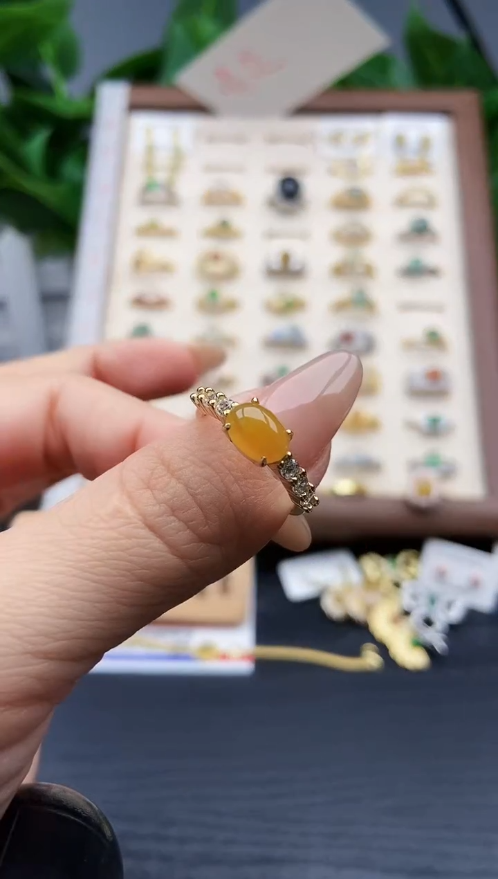 银S925镶嵌戒指翡翠12