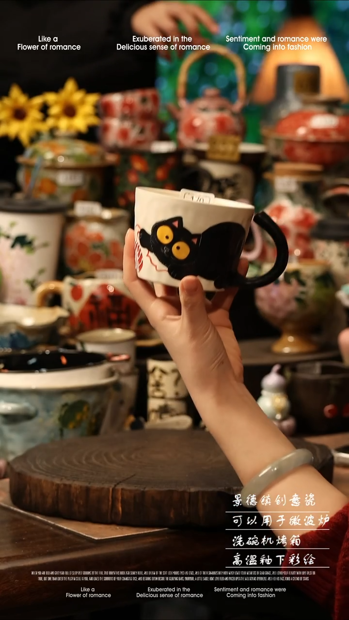 陶瓷景德镇高温釉下彩手工手绘款式@A0763@