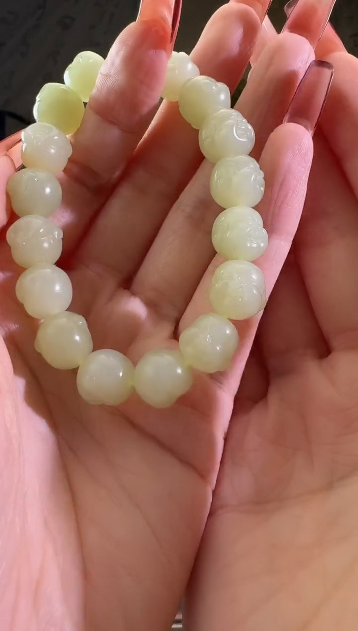 【闪购商品】和田玉手串未镶嵌佛头手串