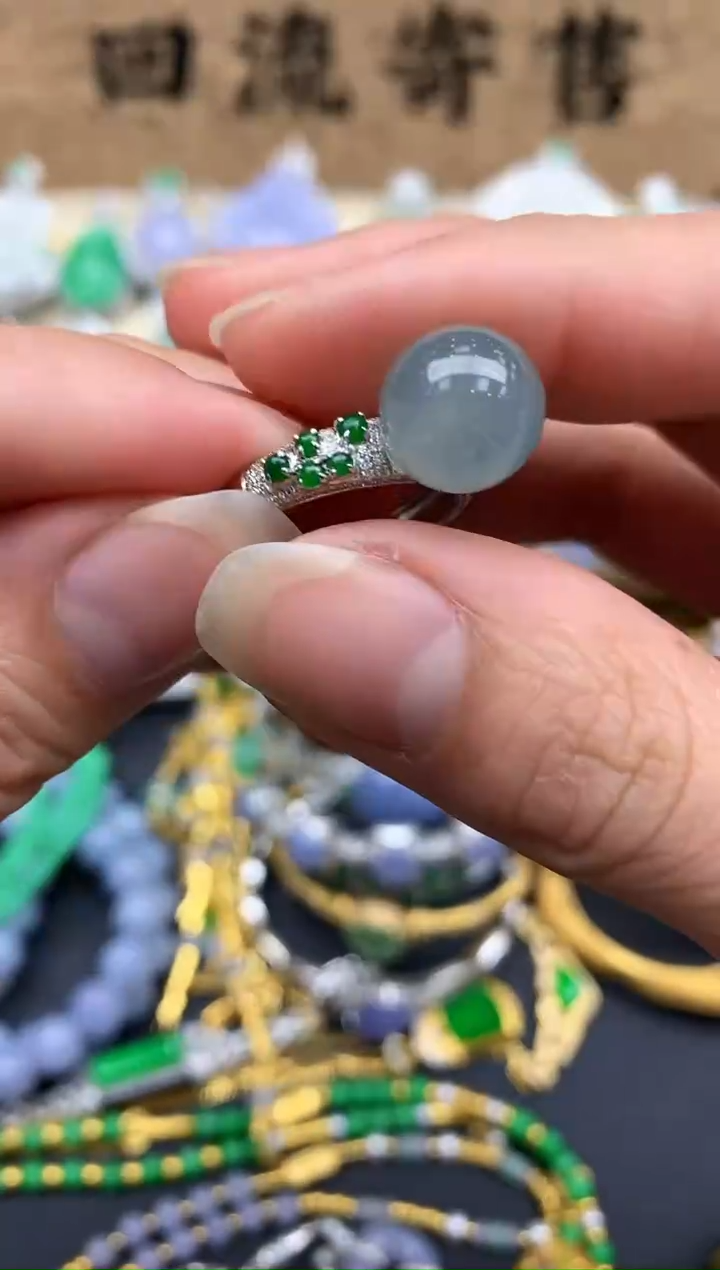 【闪购商品】翡翠戒指18K金镶嵌541-中国好珍宝
