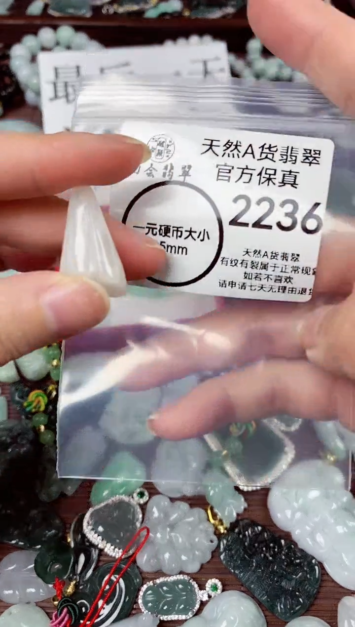 【闪购商品】翡翠颈饰未镶嵌天然A货翡翠2236