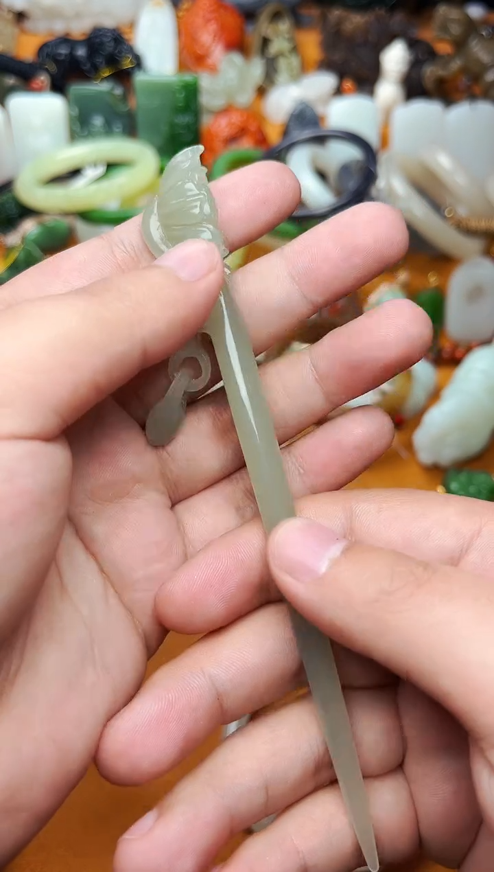 【闪购商品】和田玉发饰未镶嵌发簪01