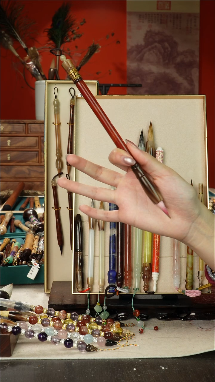 416号闪孤品高货毛笔链接 清水试笔 蘸墨不退