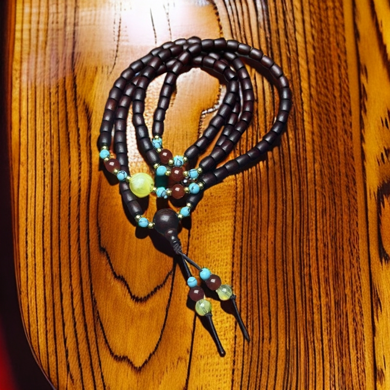 QS-6143-小叶紫檀多圈手串项链