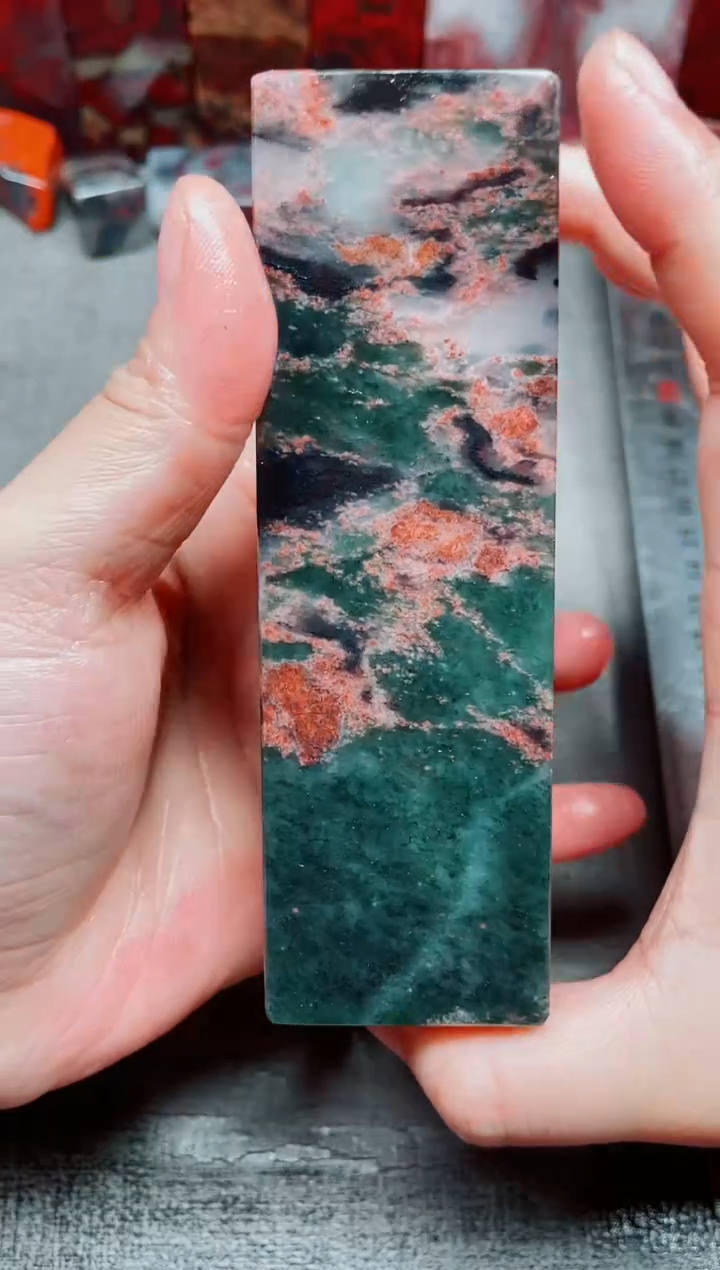 玉桂林鸡血玉素章--26