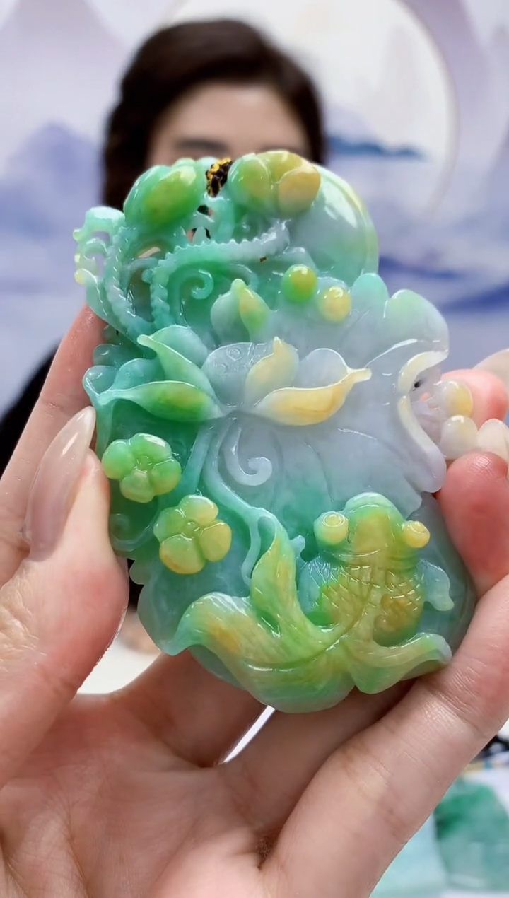 定制翡翠未镶嵌4829MM-毛货挂件76