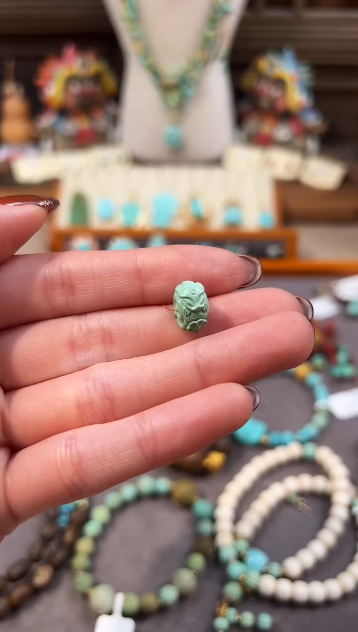 未镶嵌绿松石配饰凤九扣子