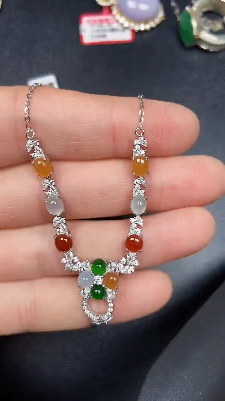 银S925镶嵌戒指翡翠8300