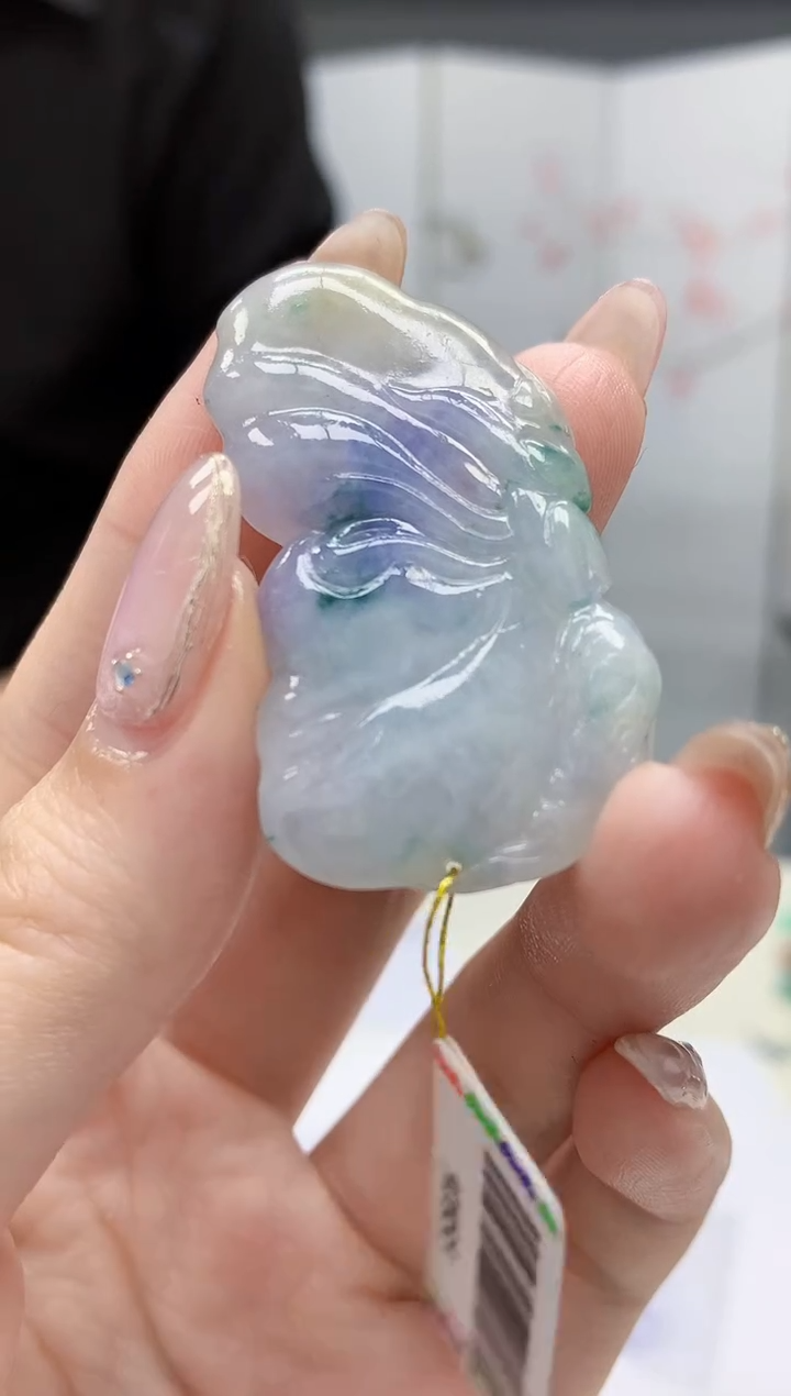 【闪购商品】定制翡翠未镶嵌5145jw-毛货挂件64