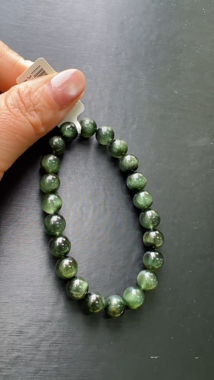 【闪购商品】水晶手串未镶嵌绿发晶手串8m+ JP38984