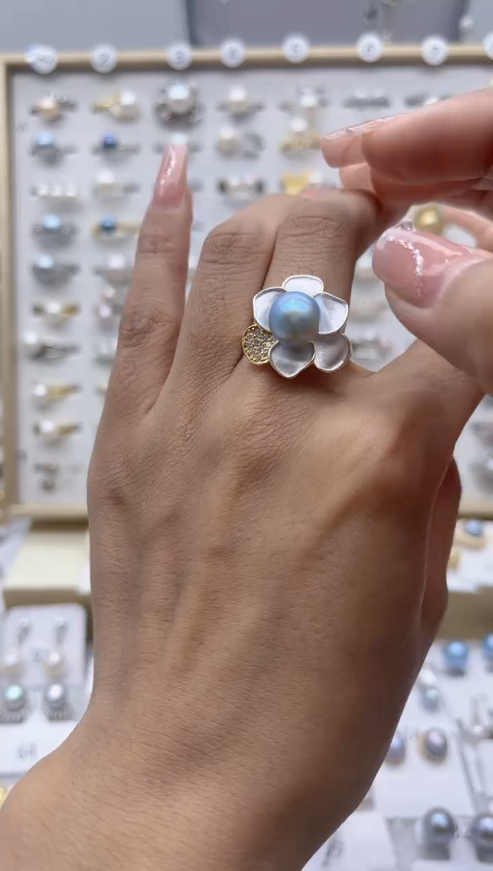 【闪购商品】淡水珍珠戒指合金40