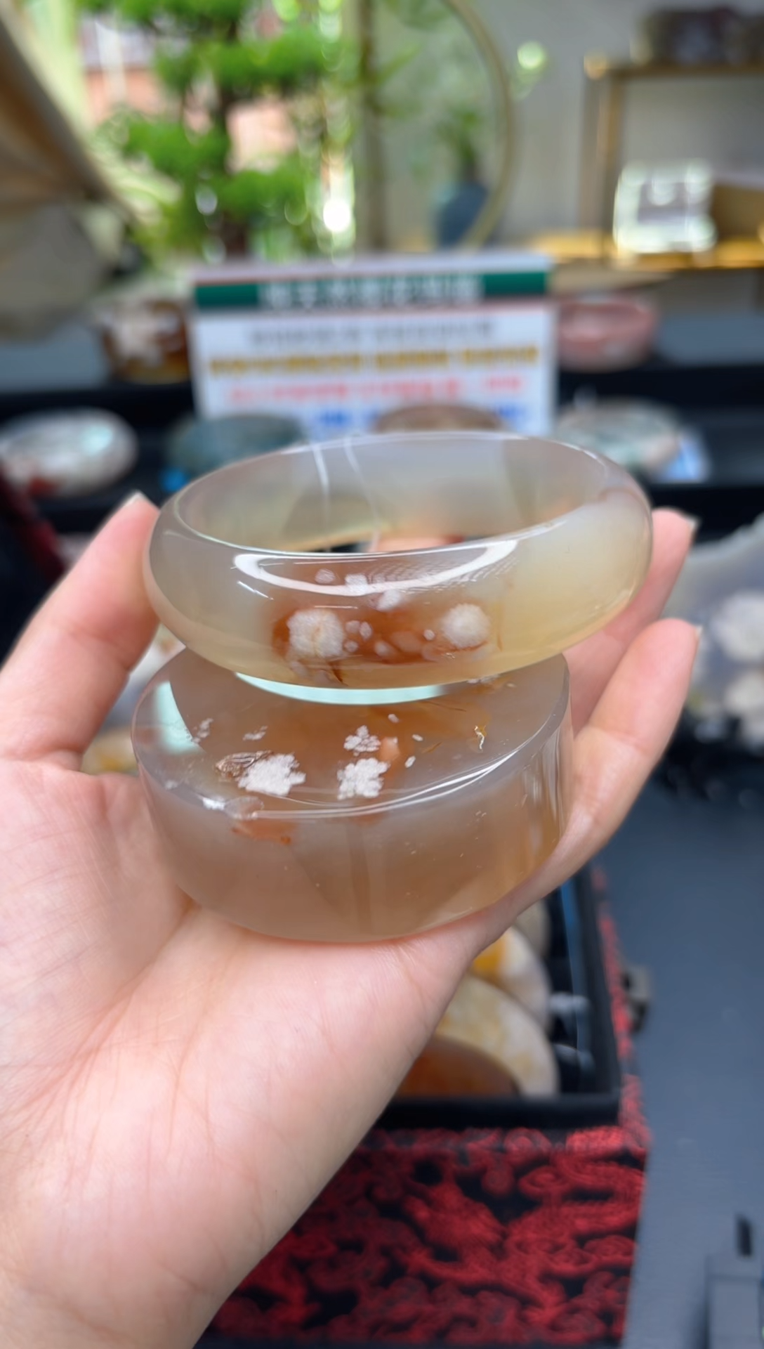 【闪购商品】石英质玉手镯未镶嵌C592(65圈赠送镯心)