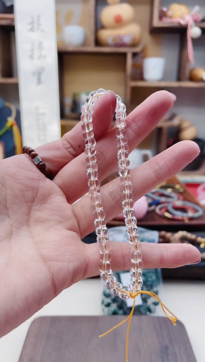【闪购商品】水晶手链未镶嵌K196白水小肠单圈