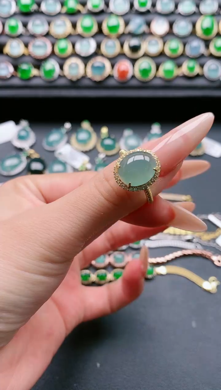 【闪购商品】翡翠戒指银S925镶嵌1111111