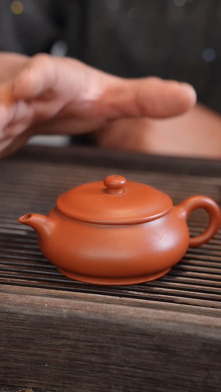 茶壶紫砂明炉 朱泥 半手工 150cc