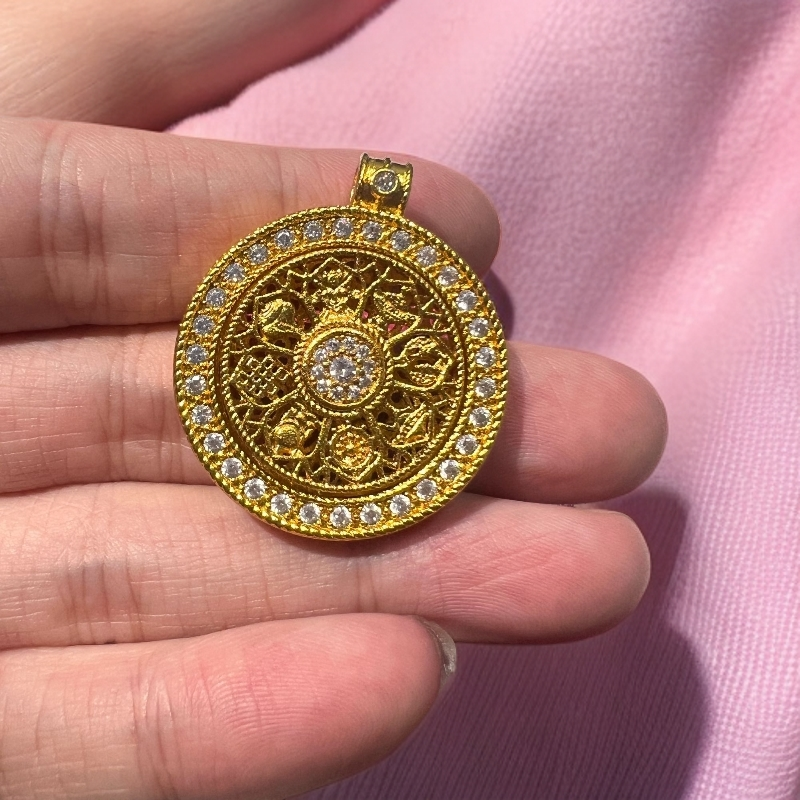 高奢贸易--时来运转八宝罗盘单吊坠a34DH