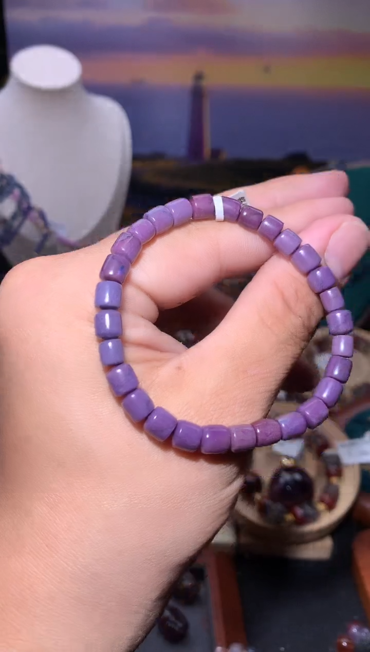 苏纪石（舒俱来）未镶嵌桶珠桶珠手串