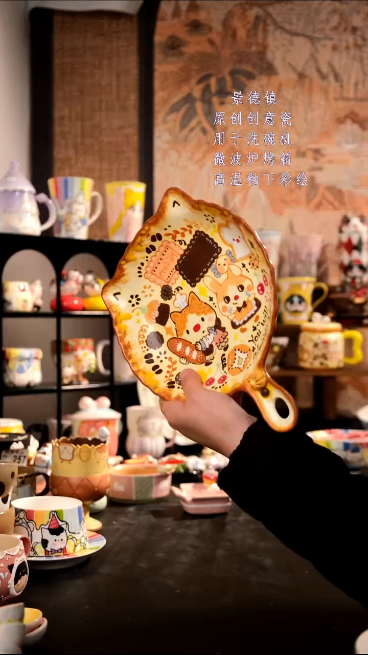 摆件陶旺的可以陶瓷手工手绘设计师款