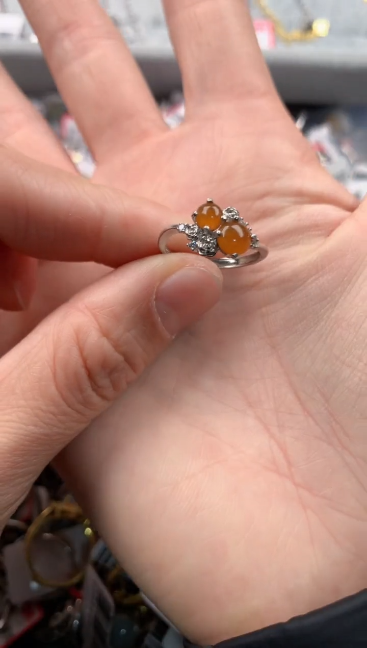 银S925镶嵌戒指翡翠222    4