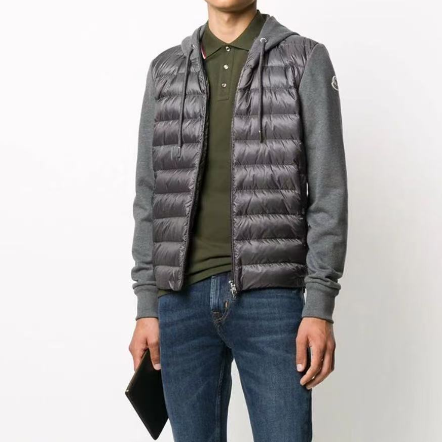 全新未使用 MONCLER /休闲拼接羽绒夹克/S/M码