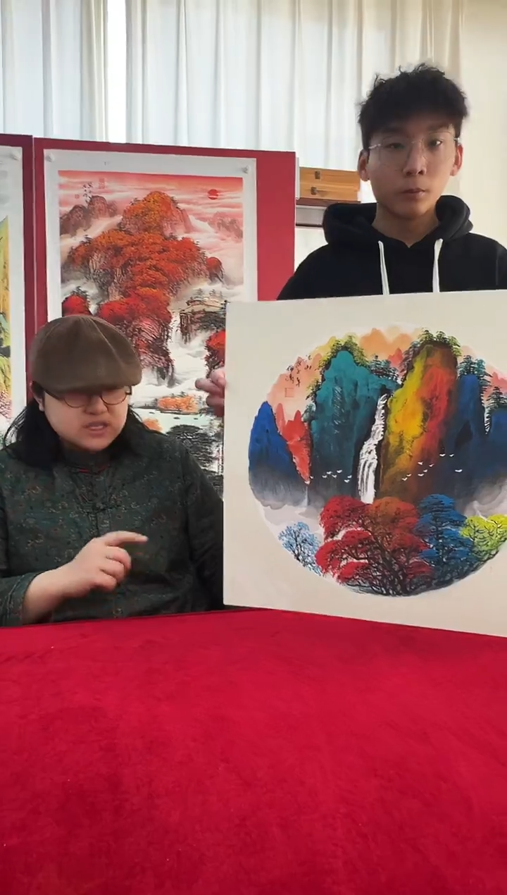 国画梅清老师1平尺山水卡纸作品