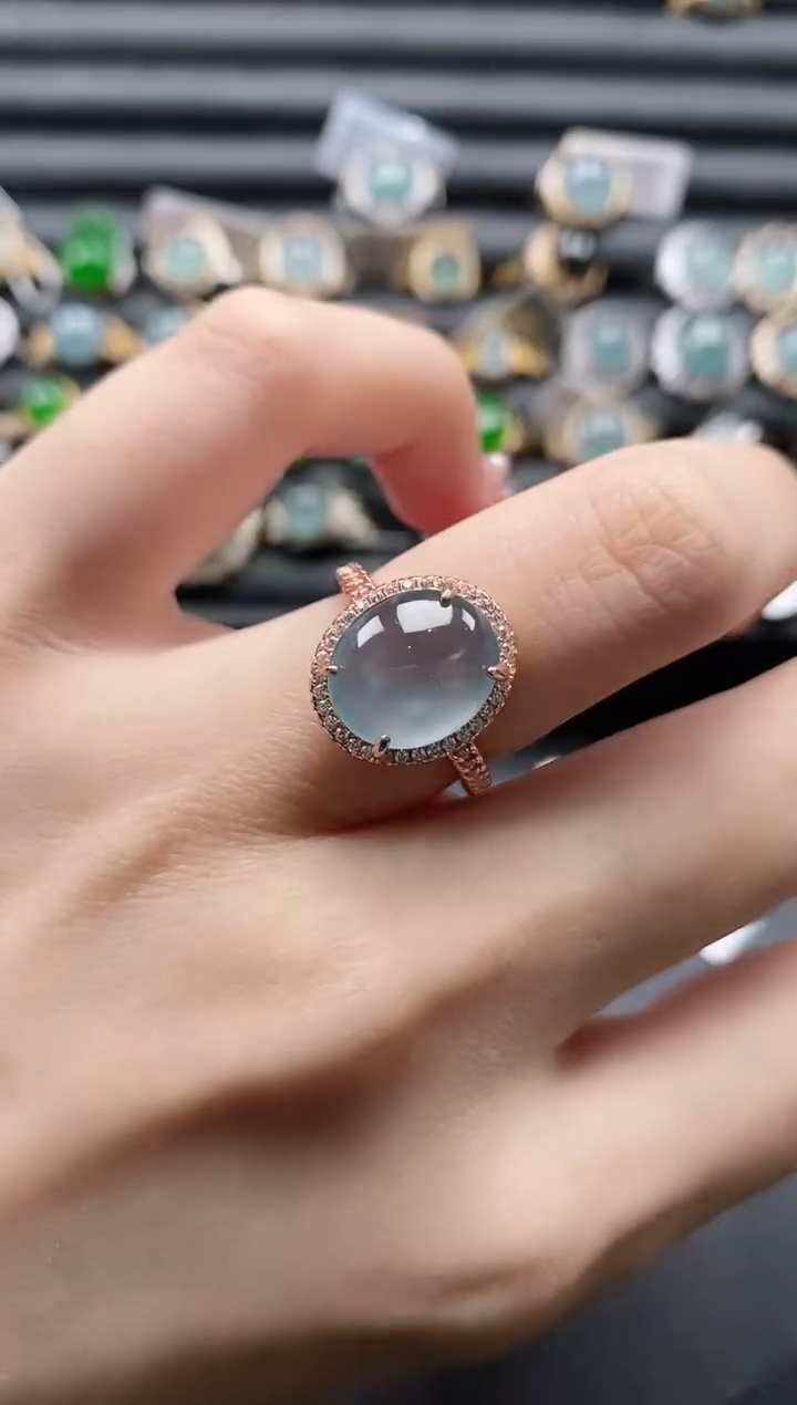 【闪购商品】翡翠戒指银S925镶嵌1111