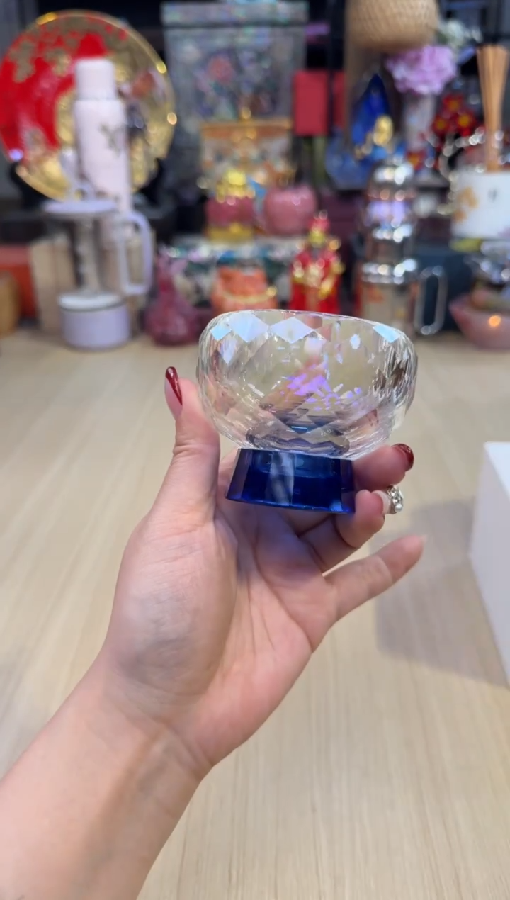 79菱曦炫彩水晶茶杯-蓝色