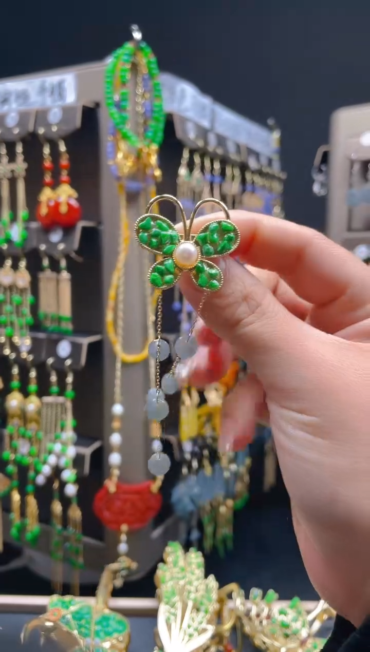 【闪购商品】翡翠耳饰合金0105翡翠饰品