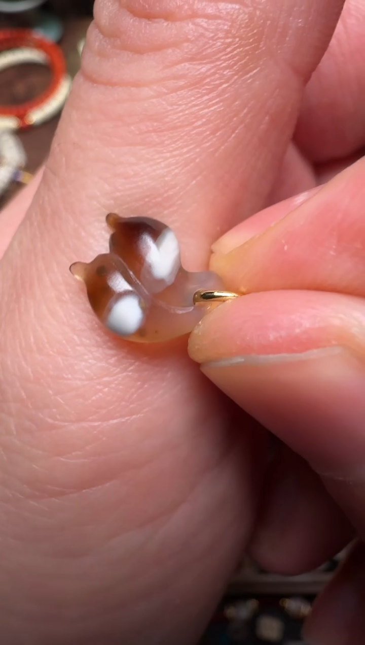 【闪购商品】玛瑙/玉髓颈饰未镶嵌珠改雕刻侧挂