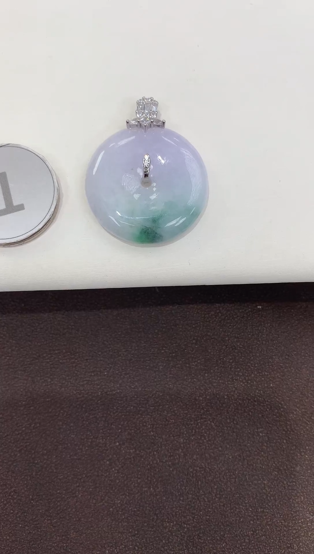 颈饰银S925镶嵌翡翠缅甸a货翡翠