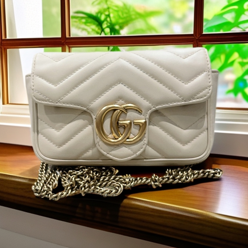95新 GUCCI/古驰 白色马蒙mini 1150 3227