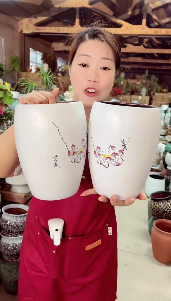 紫砂花盆高24口15