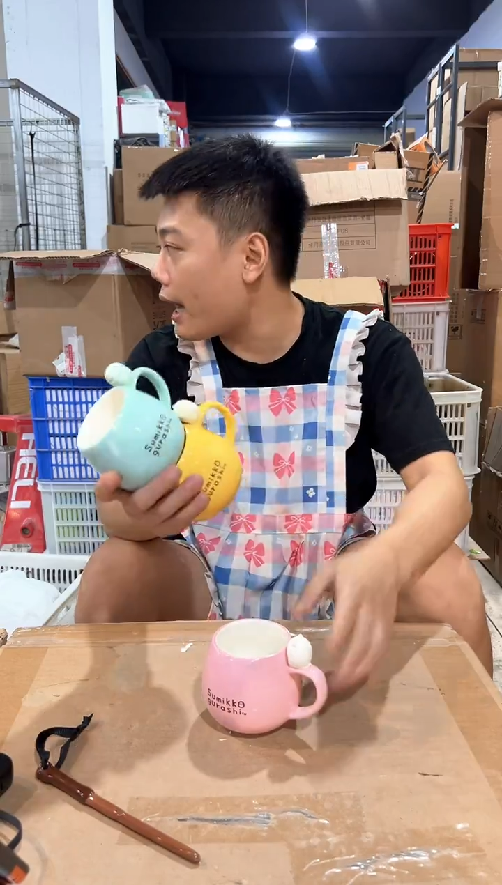 瓷片角落生物鸡蛋杯3件套