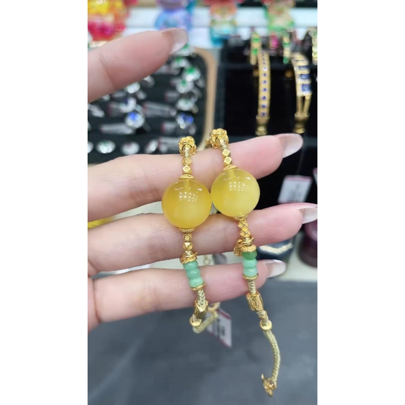 未镶嵌蜜蜡手链 多样性发其一