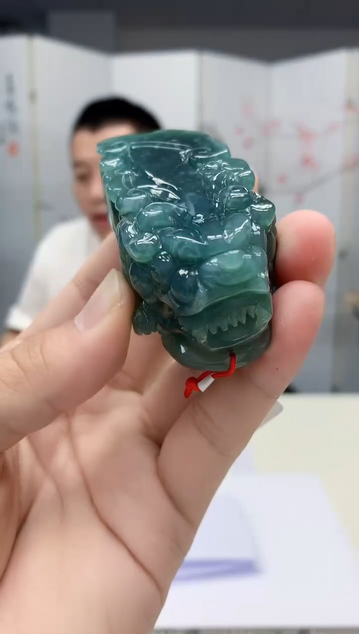 【闪购商品】定制翡翠未镶嵌4812bb-毛货挂件68