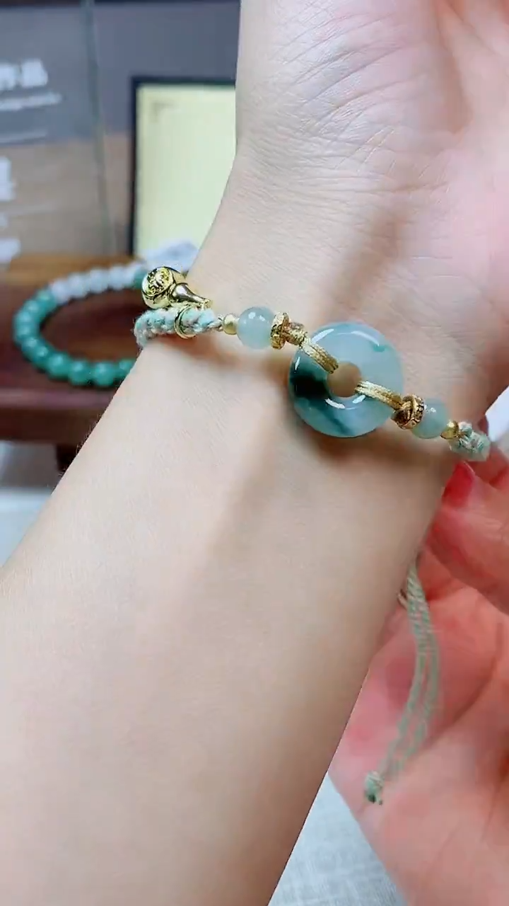 未镶嵌手串翡翠平安扣