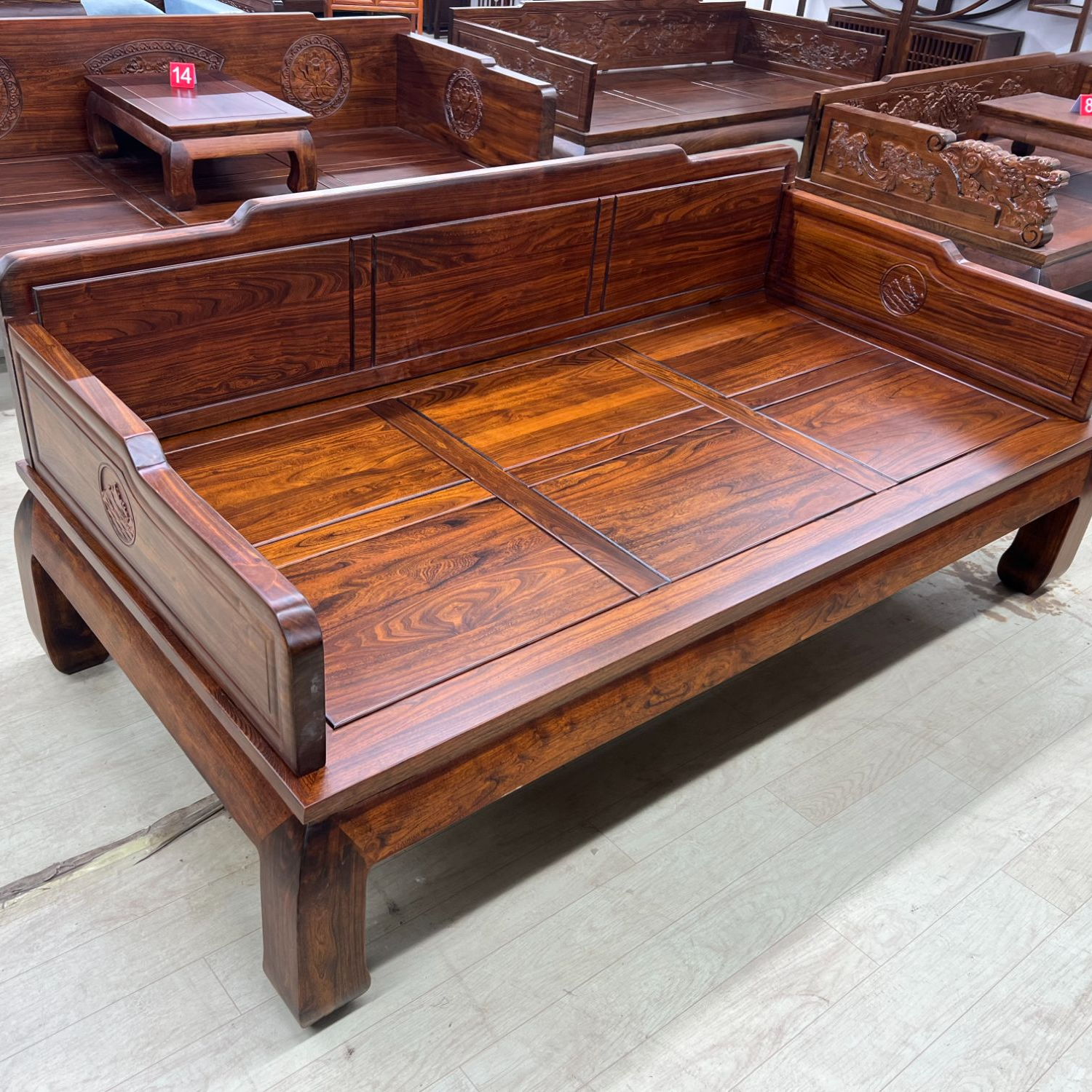 榆木罗汉床实木罗汉床新中式家用实木罗汉塌客厅办公室长2米宽1米