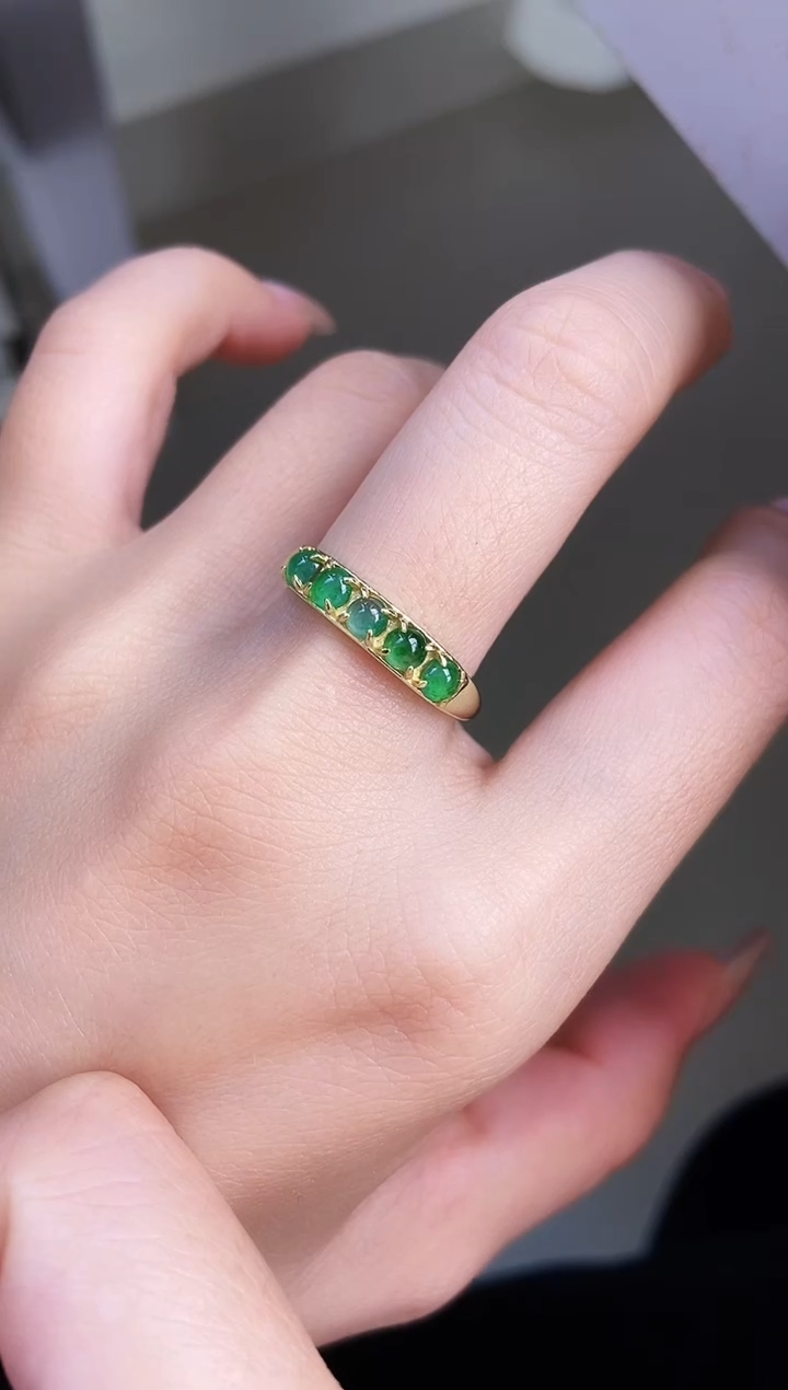 银S925镶嵌戒指翡翠12