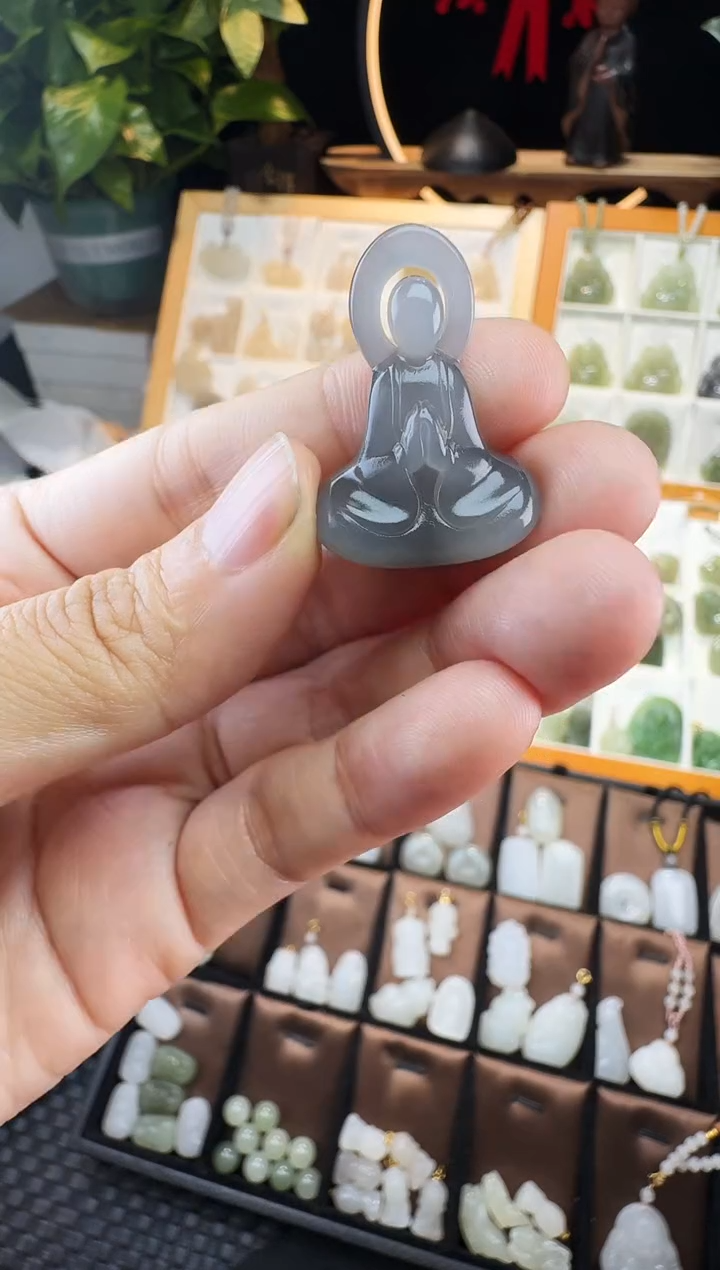 【闪购商品】和田玉颈饰未镶嵌烟紫悟道