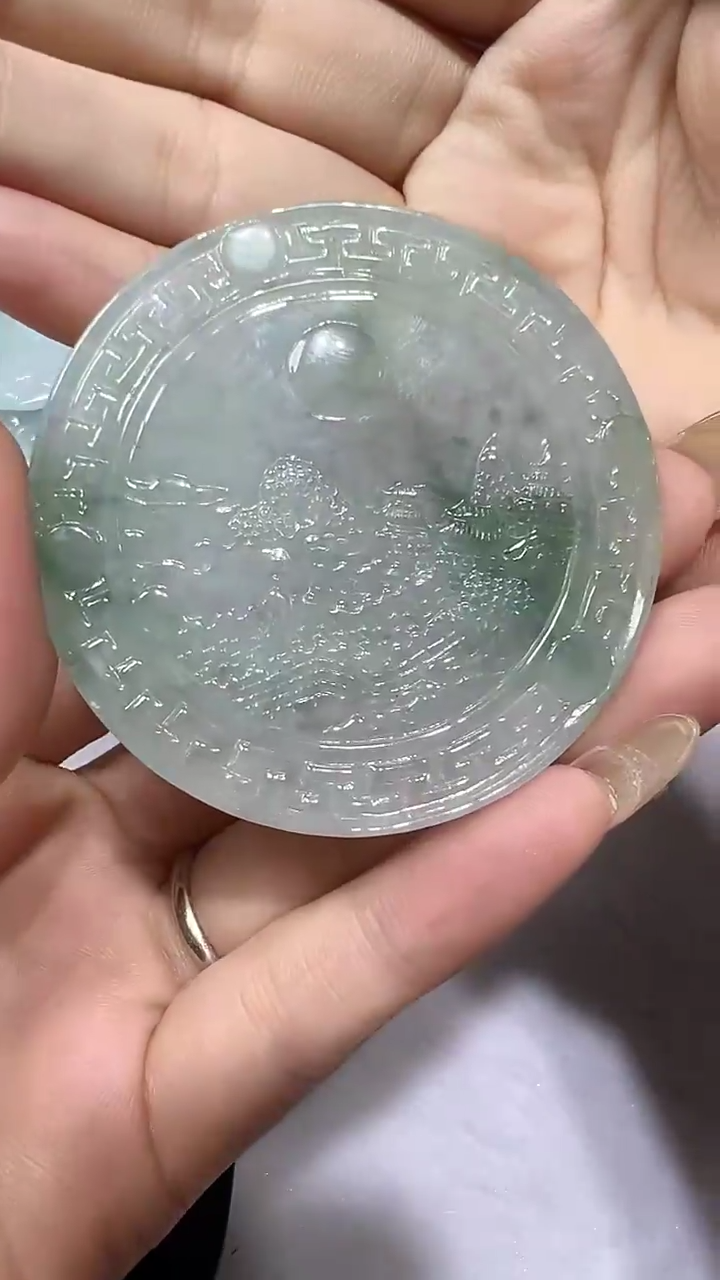 翡翠未镶嵌颈饰发***宅3209天然翡翠带绳多样性发一个