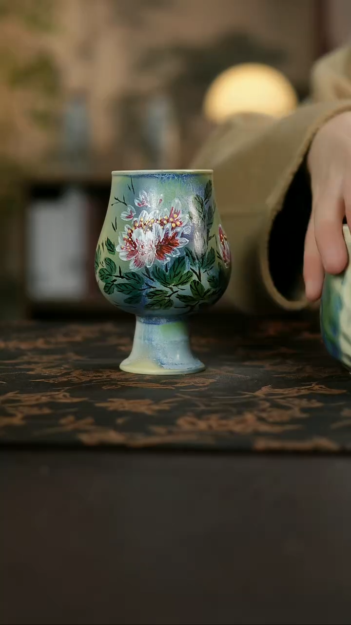 景德镇陶瓷杯碗柴烧多人