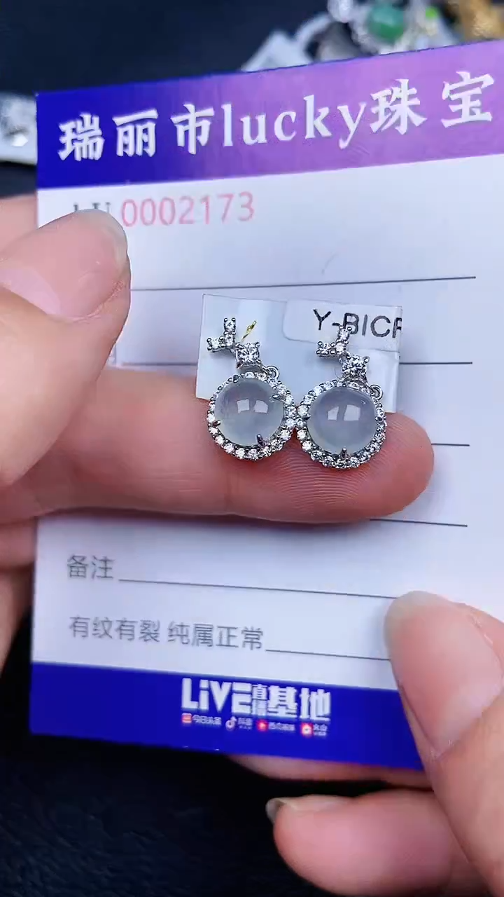颈饰银S925镶嵌翡翠2173
